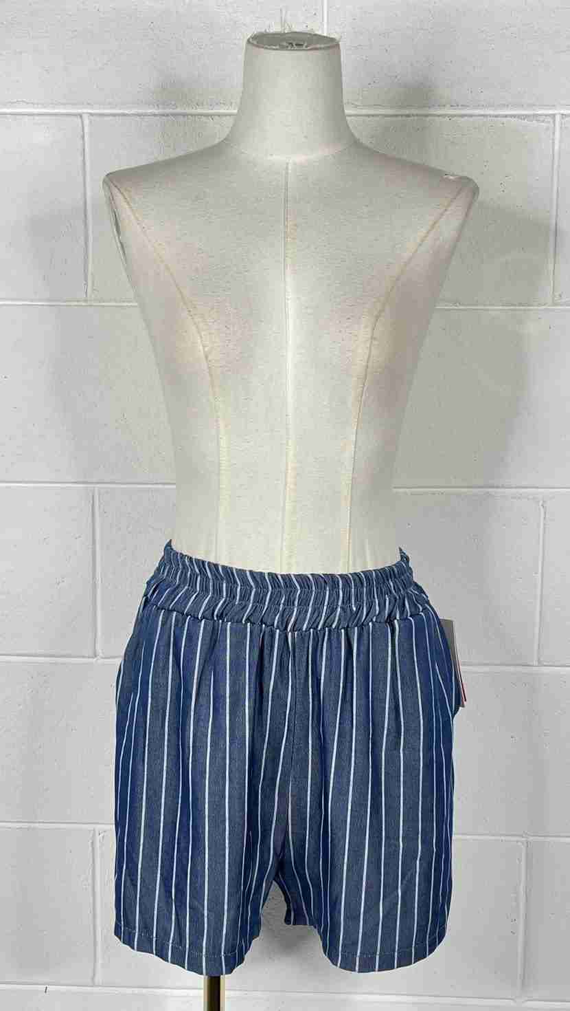 Pantaloncini gessati elasticizzati