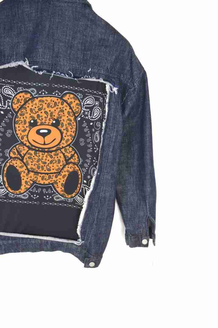 Giacca in jeans con orsetto