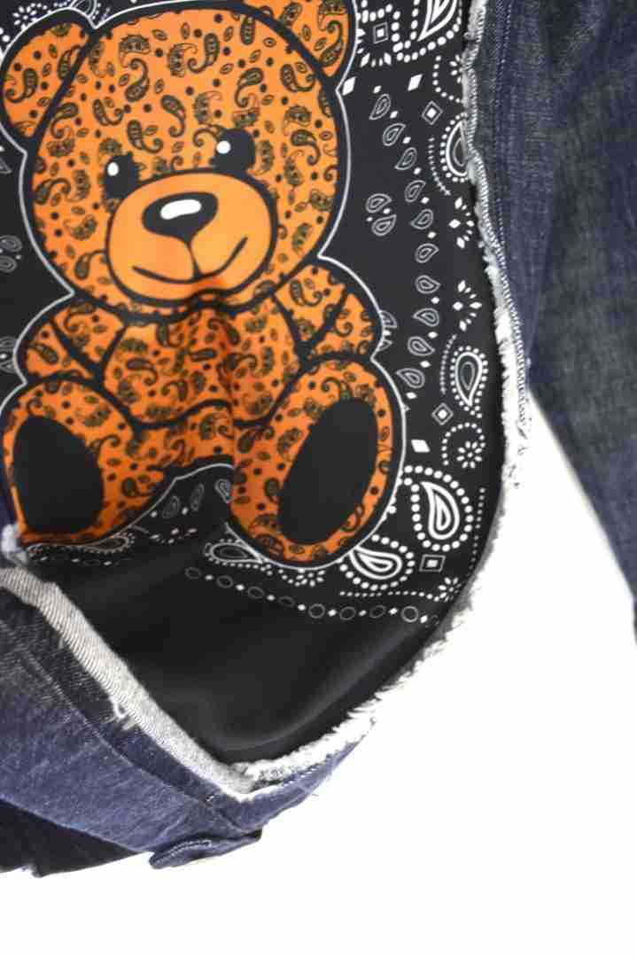 Giacca in jeans con orsetto