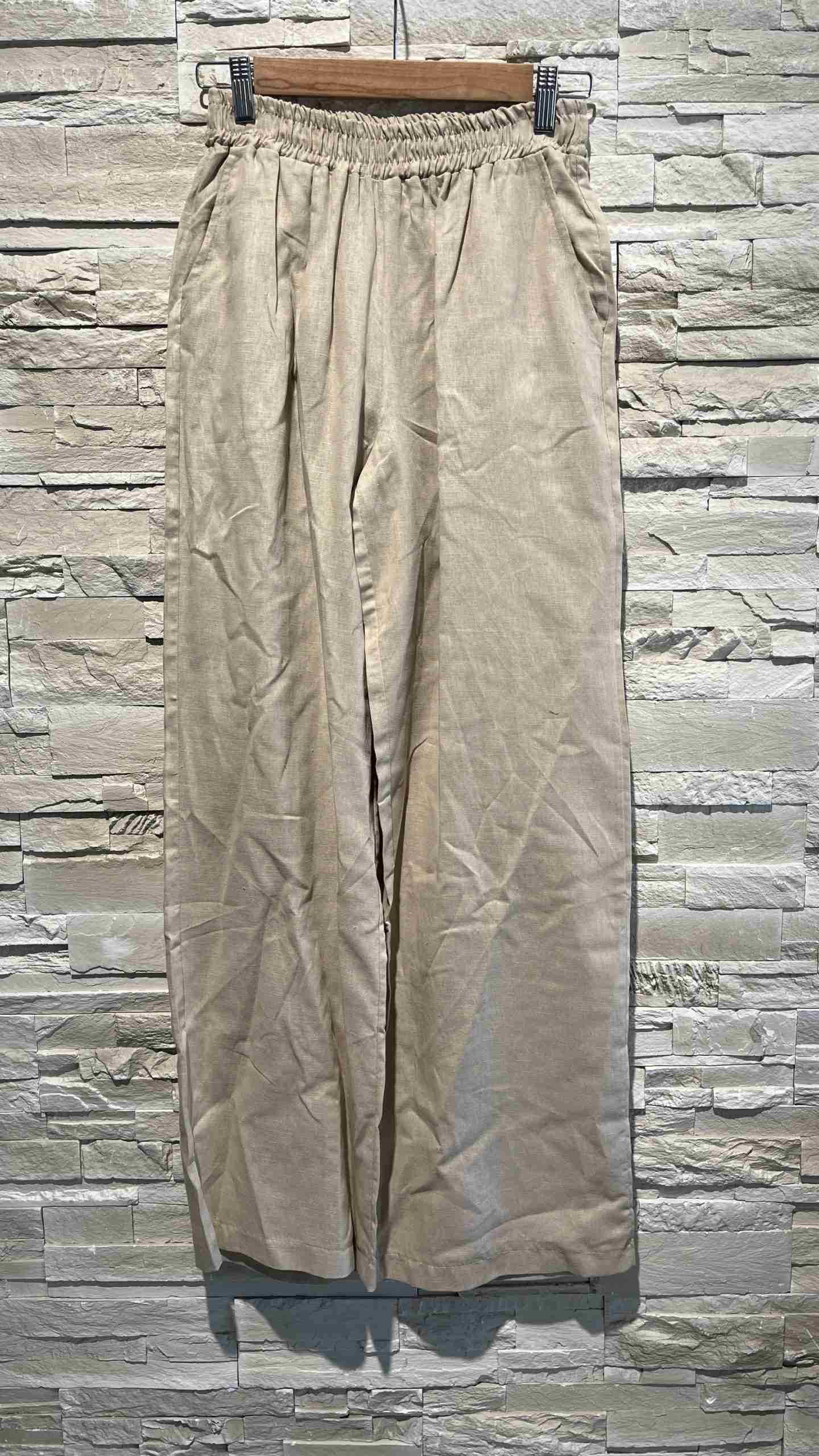 Pantaloni a palazzo in lino