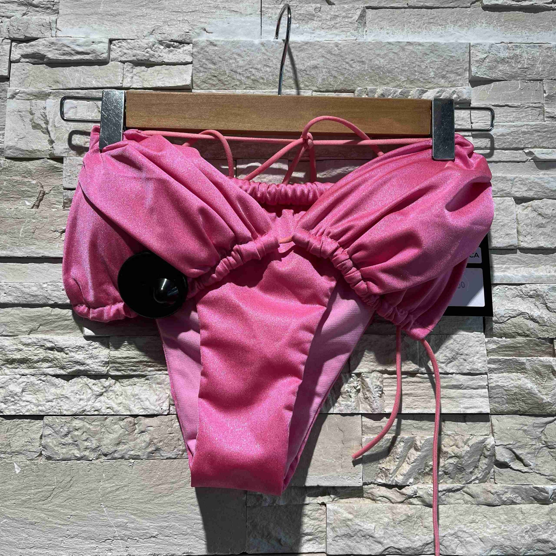 Bikini satinato con glitter