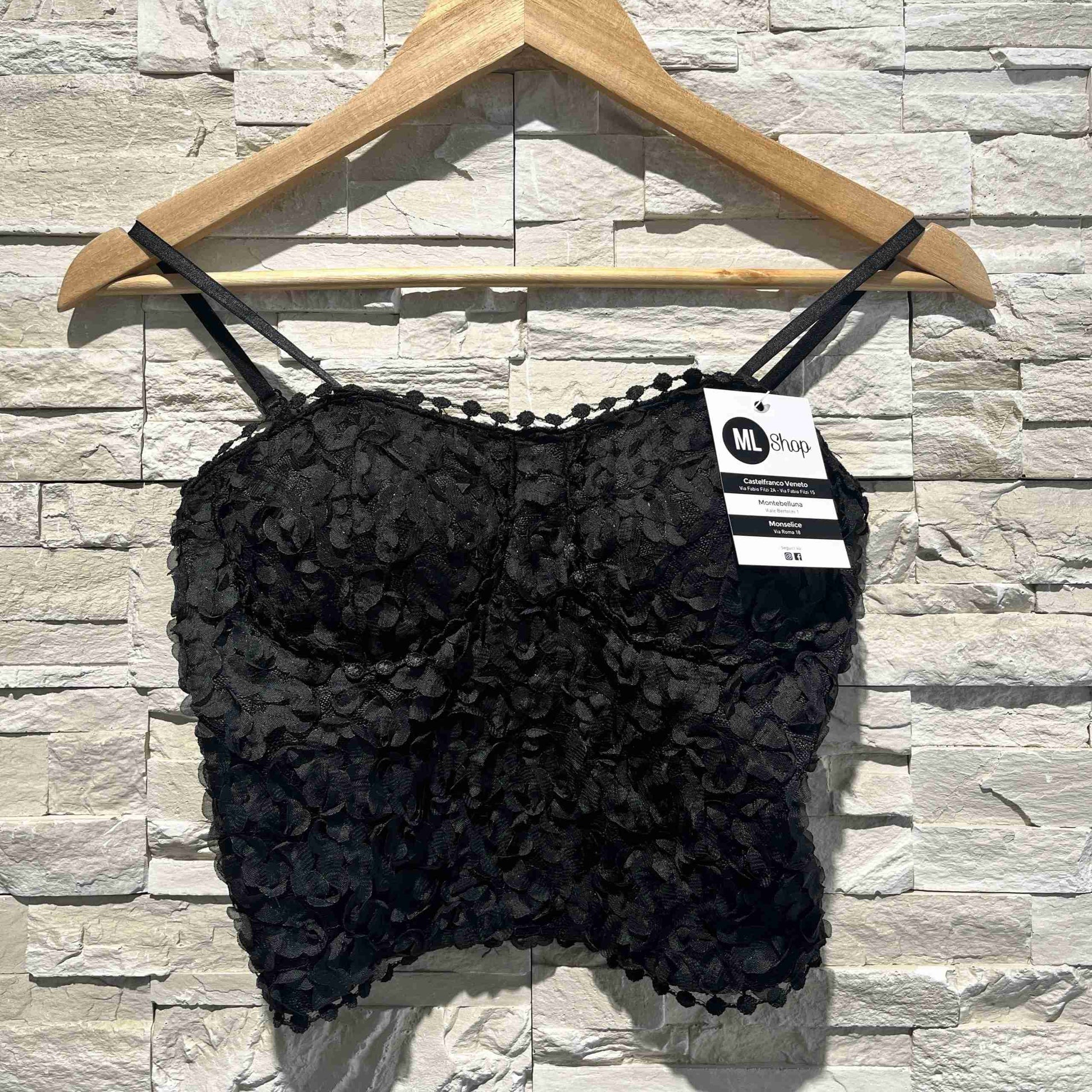 Top corsetto petali