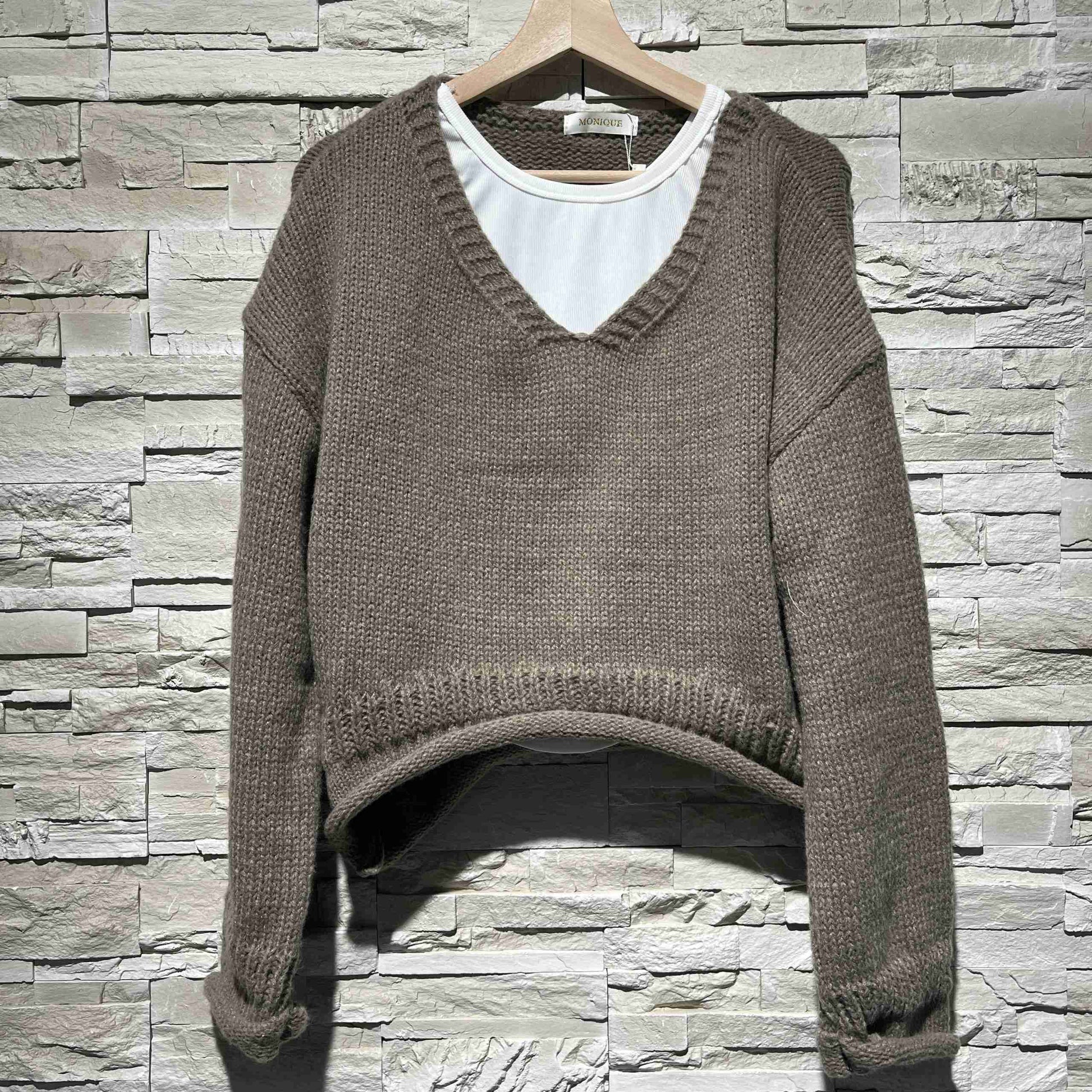Maglione oversize con canotta