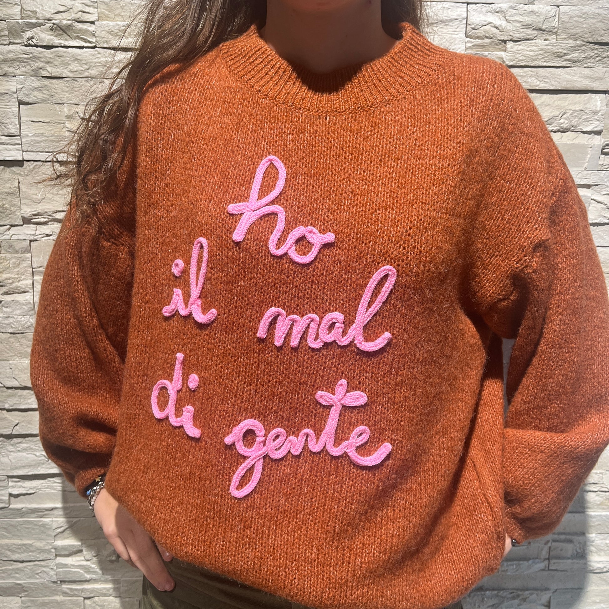 Maglione scritte iconic