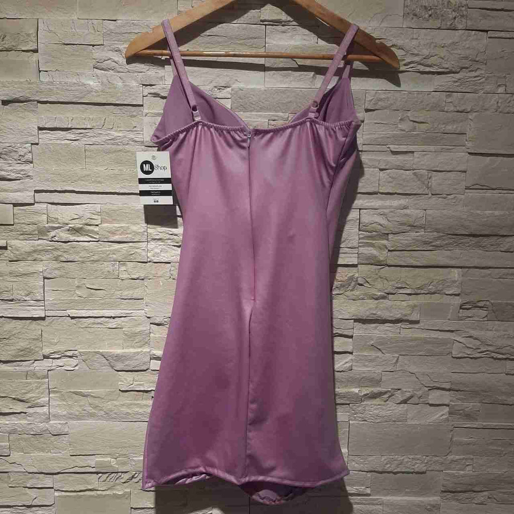 Abito drappeggiato in ecopelle