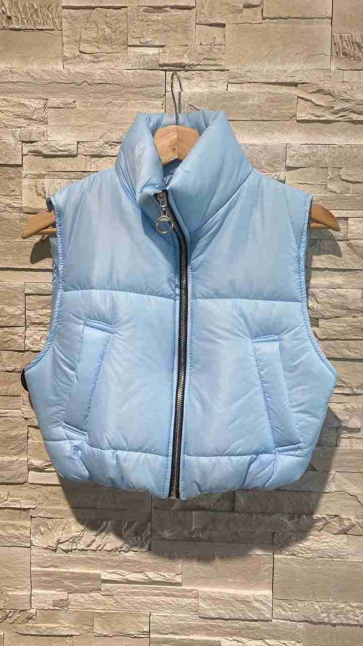 Gilet smanicato crop