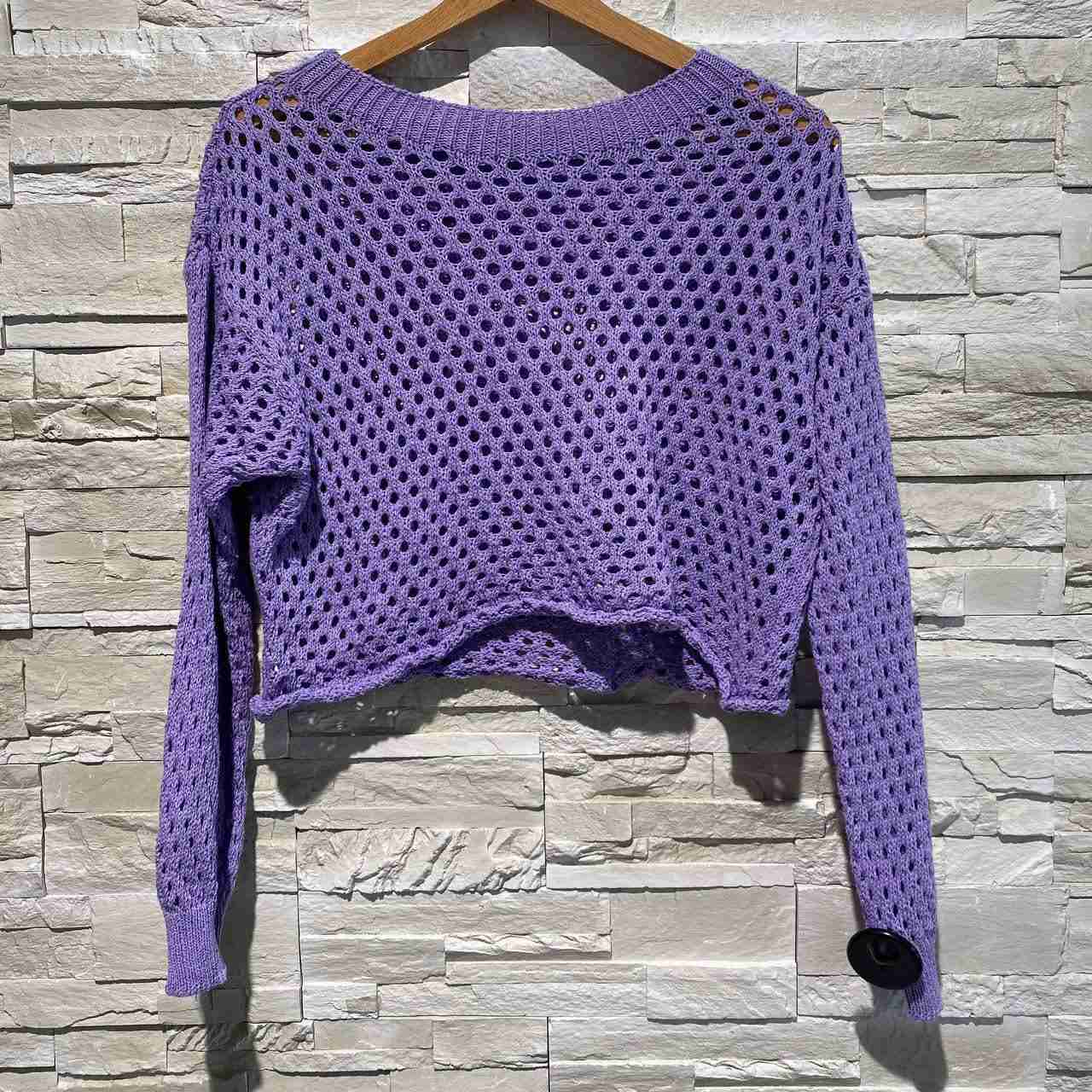 Pullover in maglia traforata