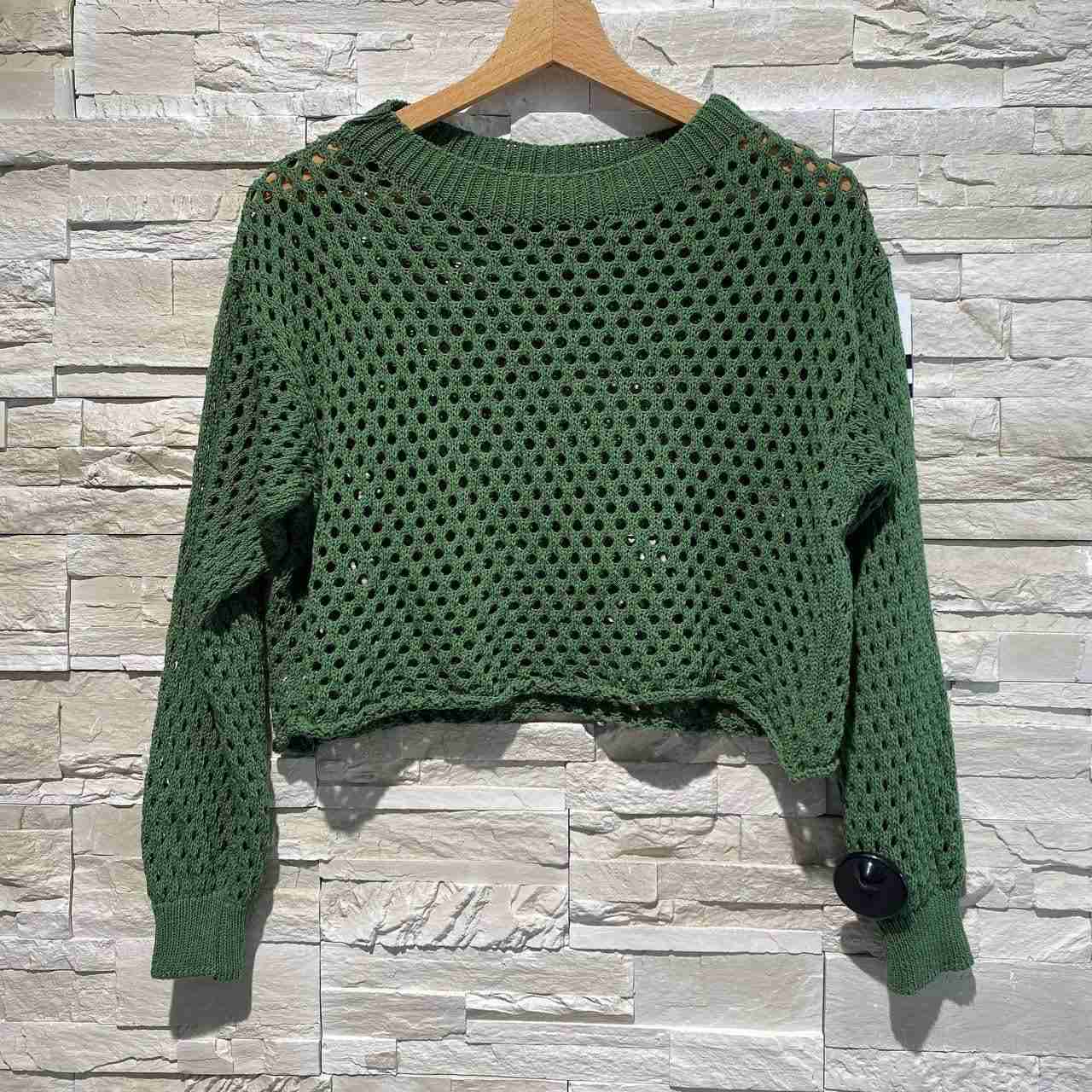 Pullover in maglia traforata