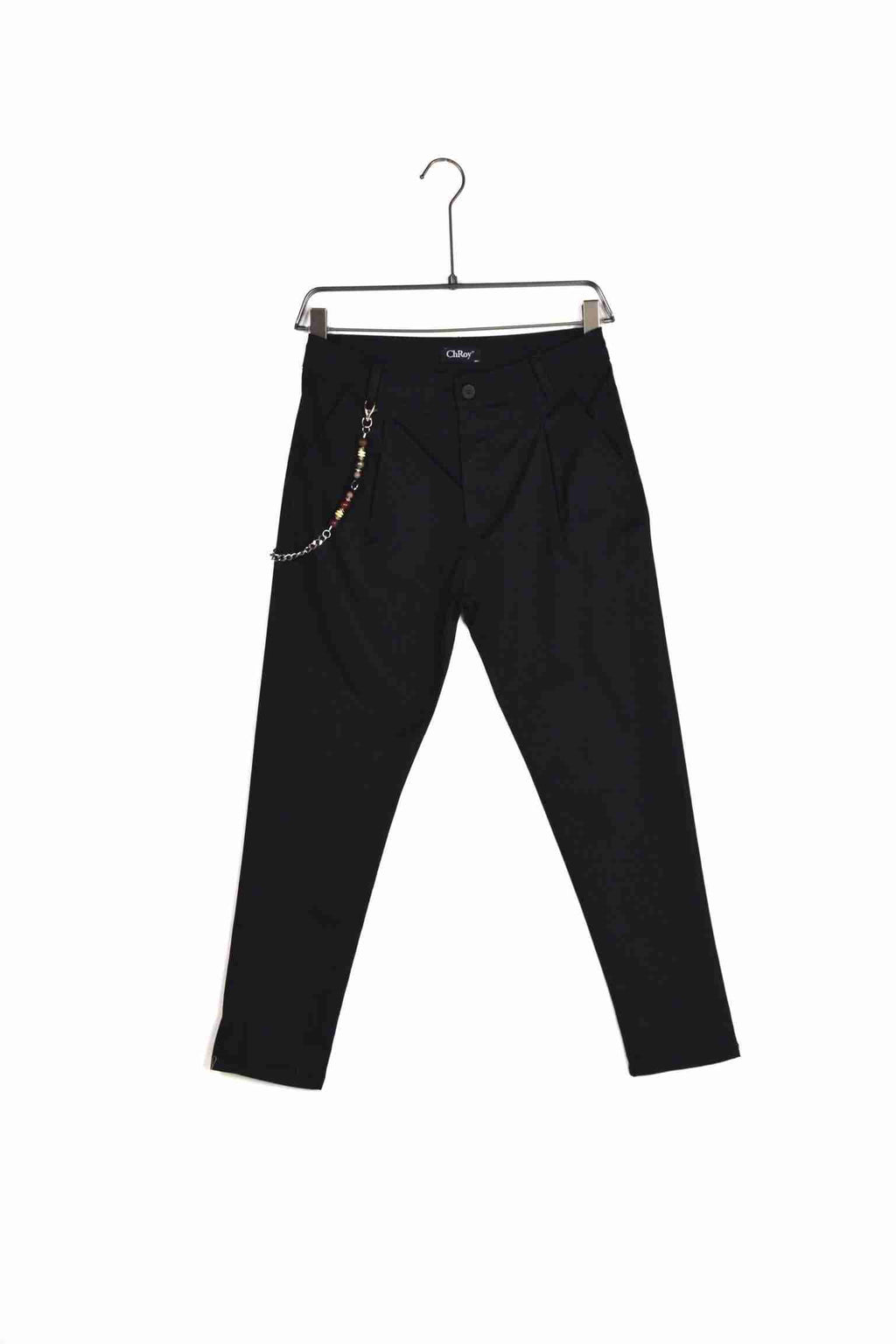 Pantaloni morbidi eleganti con catenella