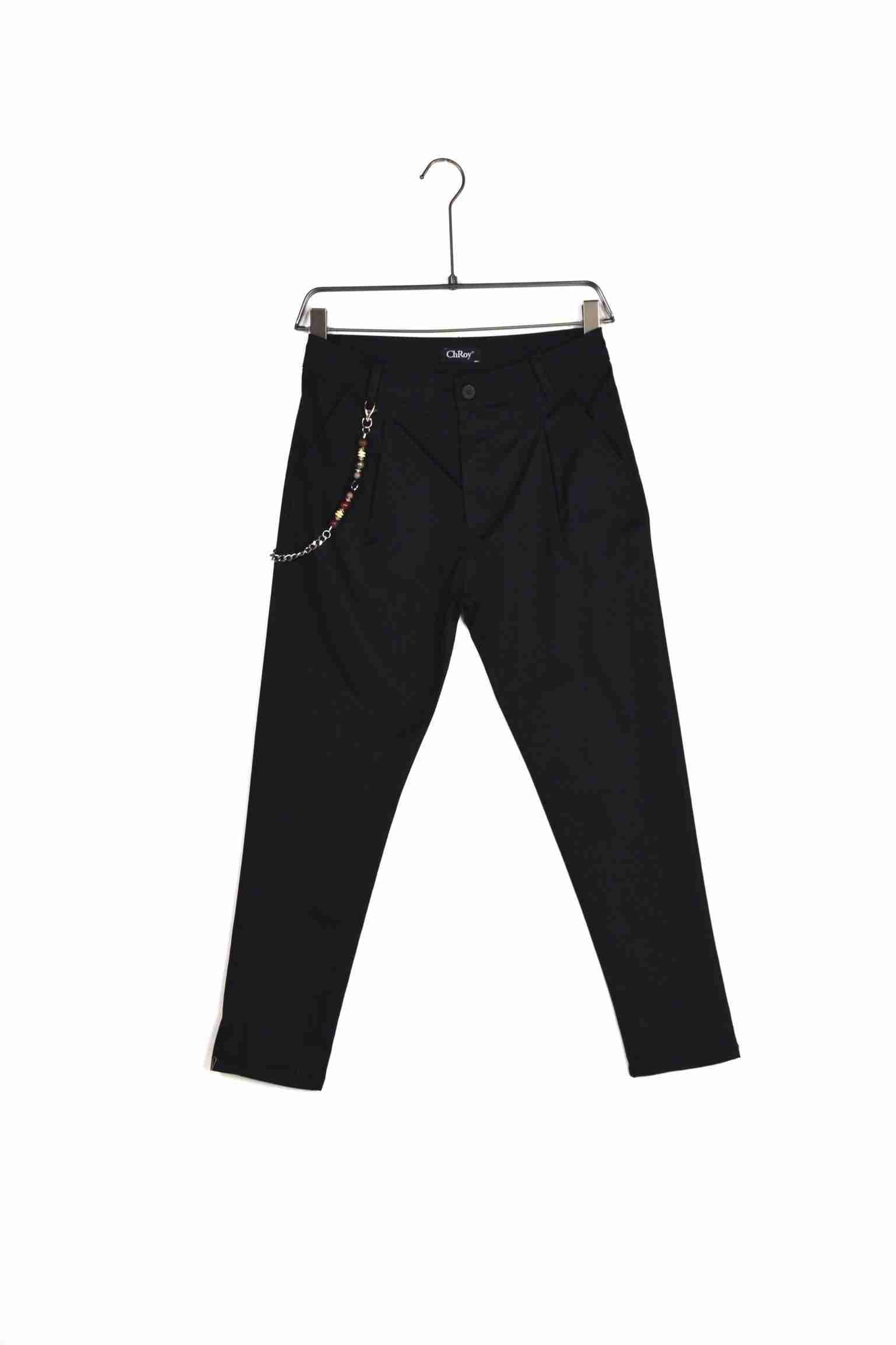 Pantaloni morbidi eleganti con catenella