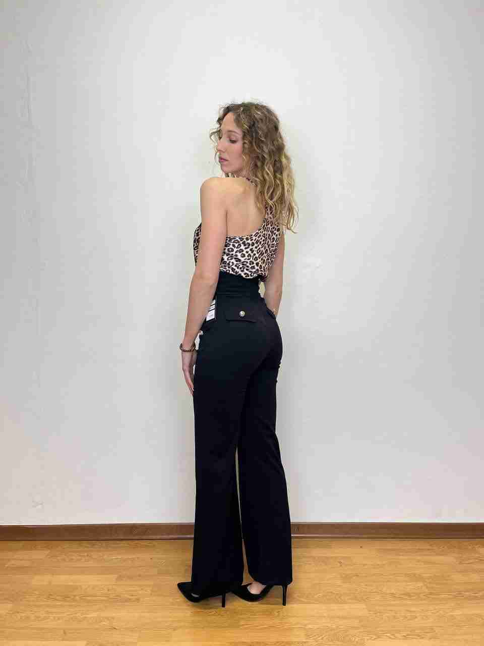 Canotta animalier in raso