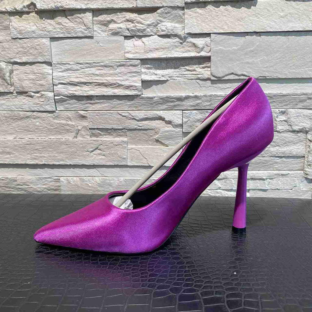 Tacchi satinati color glicine