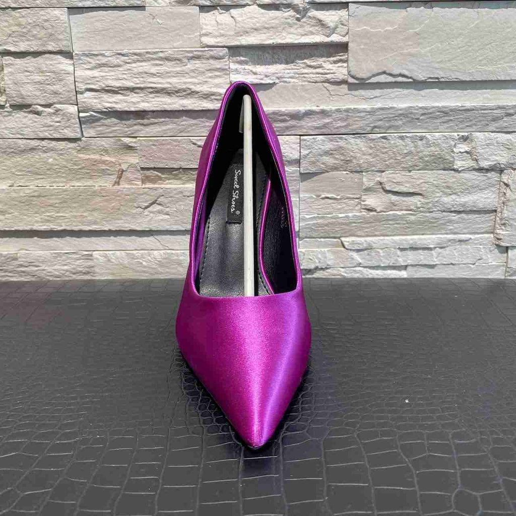 Tacchi satinati color glicine