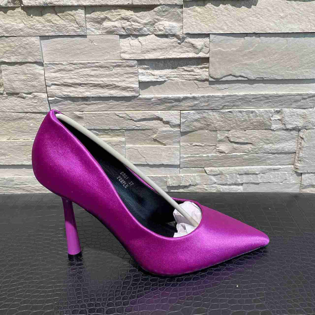 Tacchi satinati color glicine