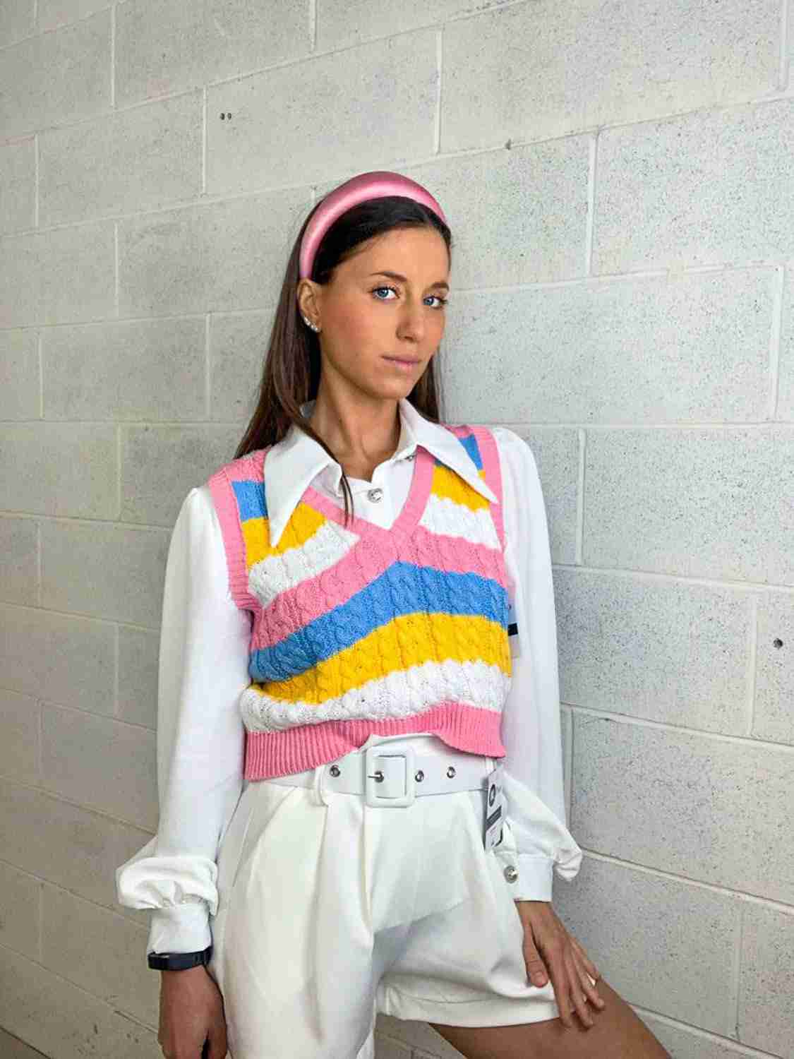 Pantaloncini a vita alta con cintura