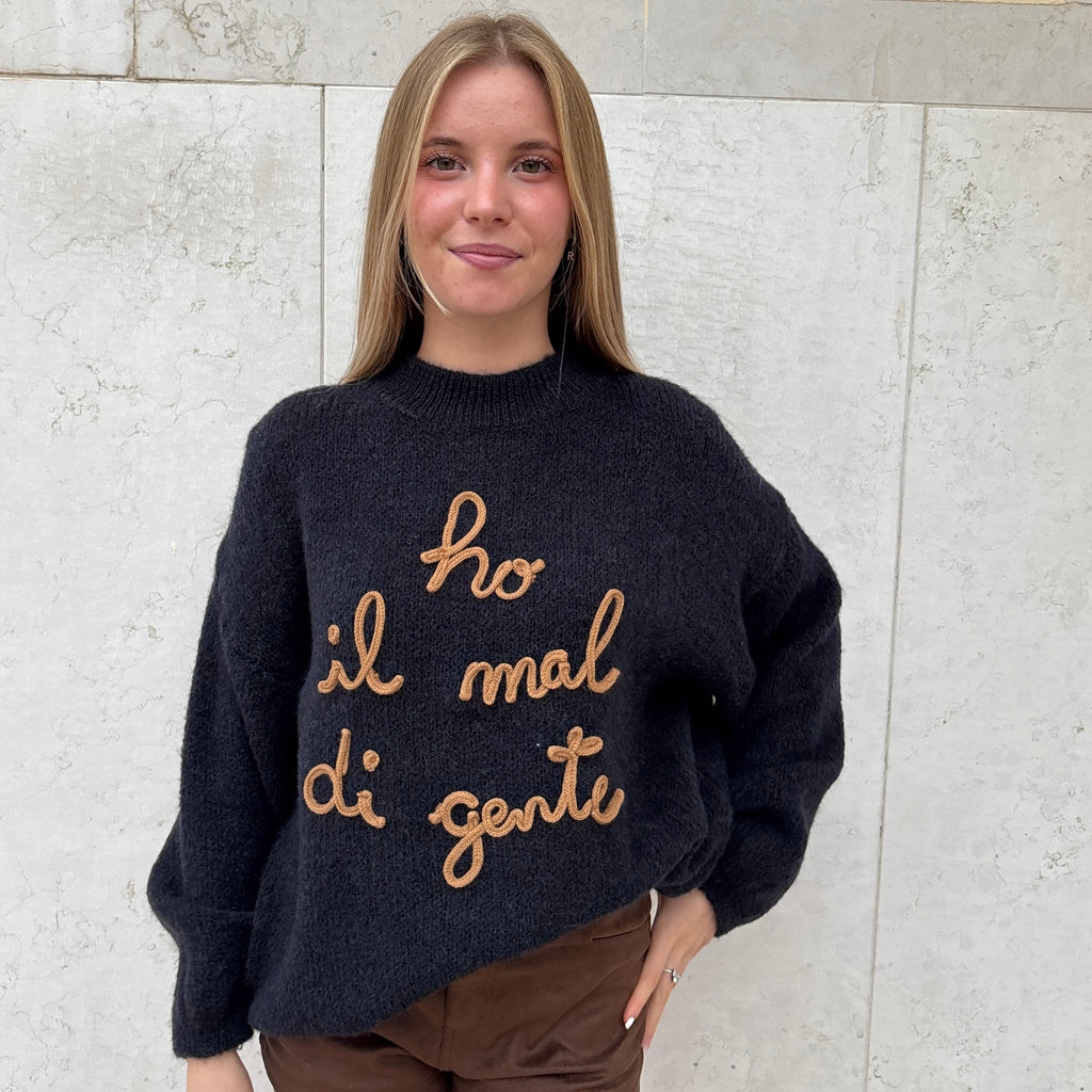 Maglione scritte iconic