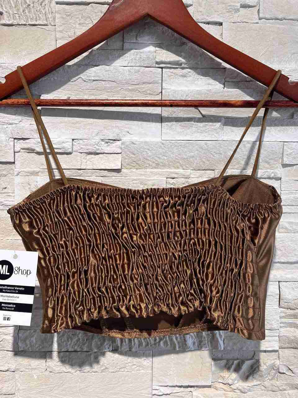 Top corsetto satinato