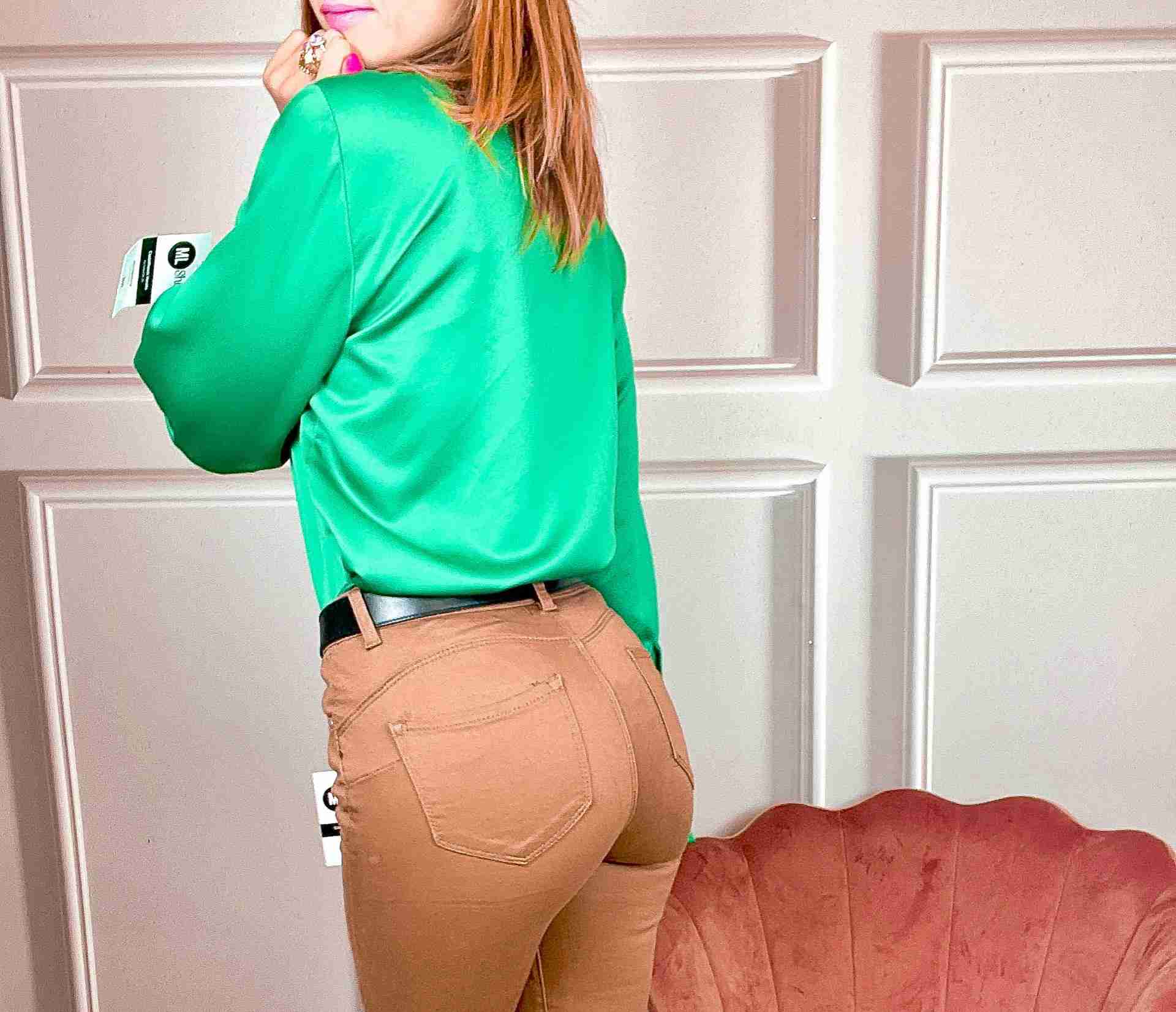 Jeans skinny semplice marrone