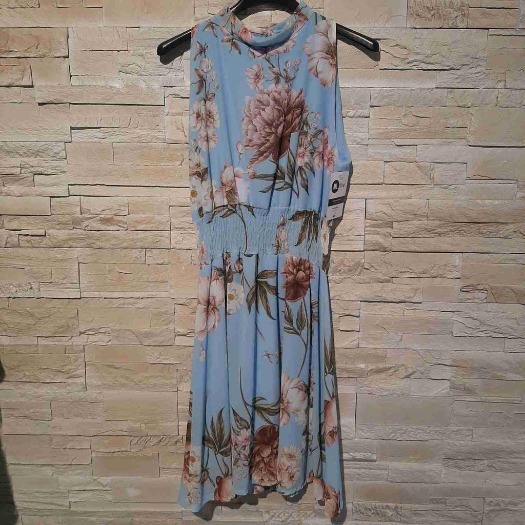 Vestito con scollatura all'americana in fantasia floreale