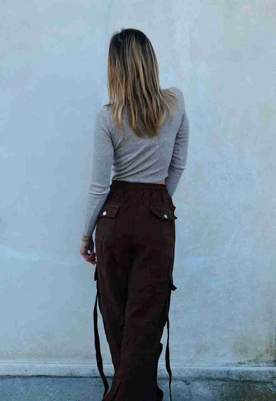 Cargo stile parachute con lacci