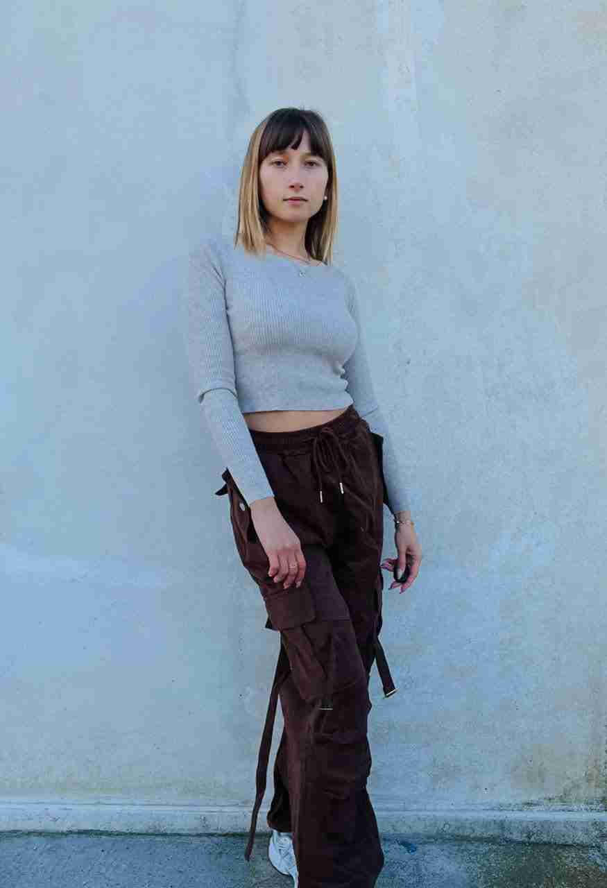Cargo stile parachute con lacci