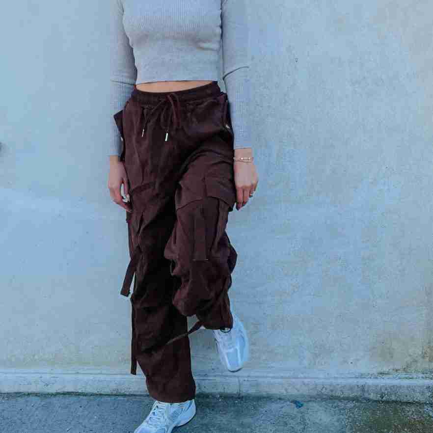 Cargo stile parachute con lacci