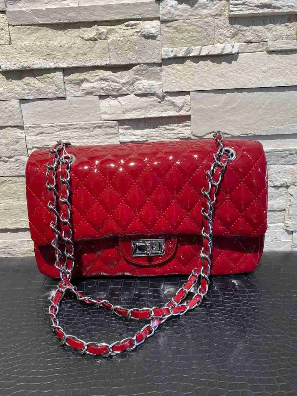 Borsetta rettangolare effetto vernice