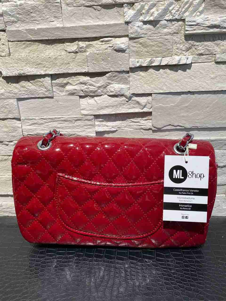 Borsetta rettangolare effetto vernice