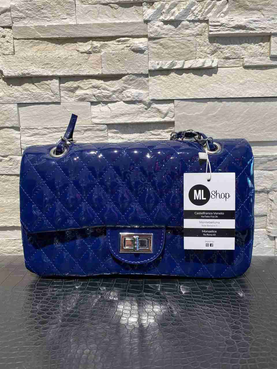 Borsetta rettangolare effetto vernice