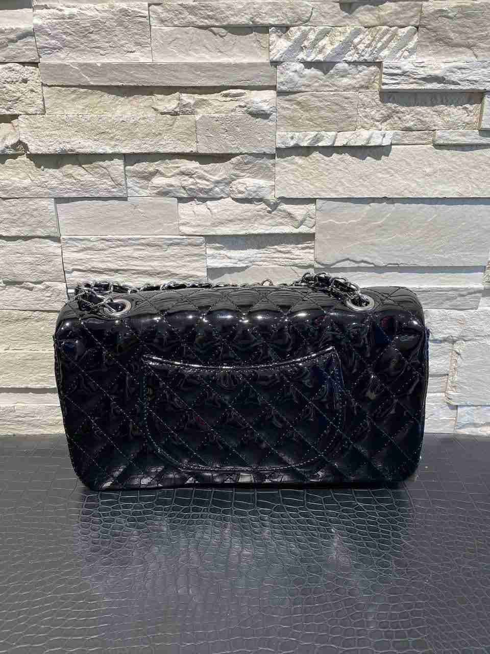 Borsetta rettangolare effetto vernice