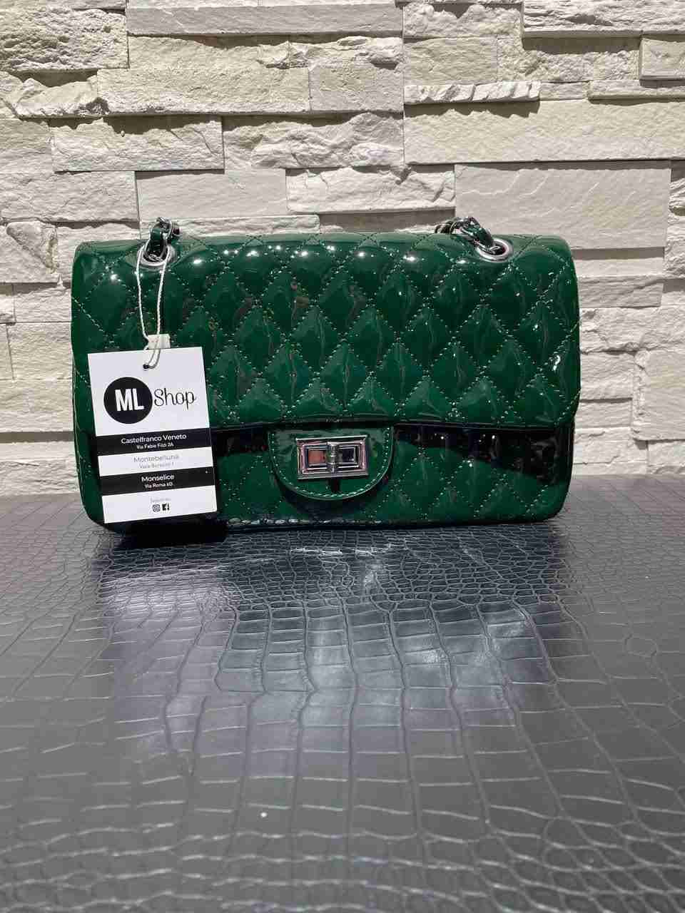 Borsetta rettangolare effetto vernice