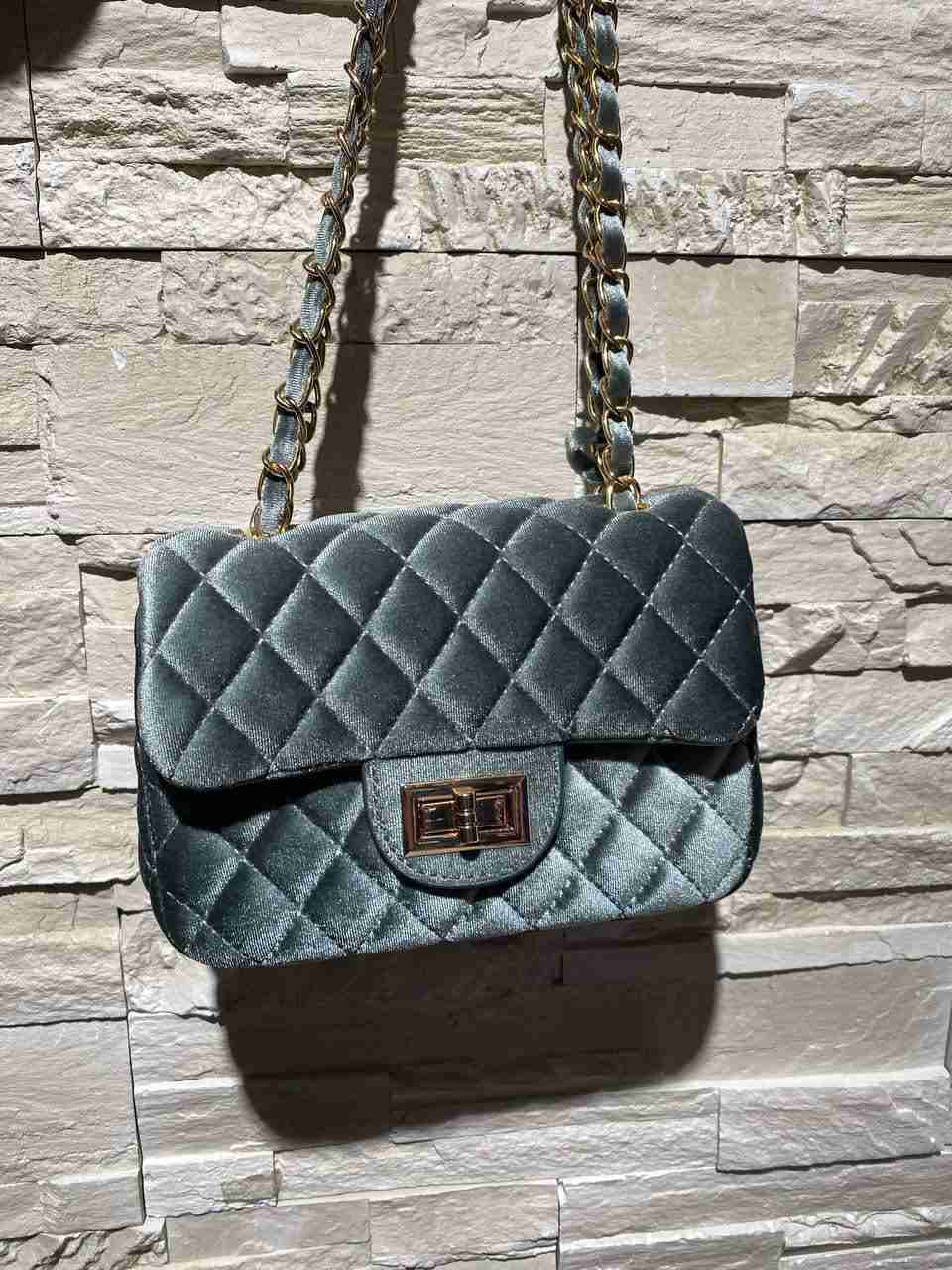 Borsetta a bauletto in ciniglia