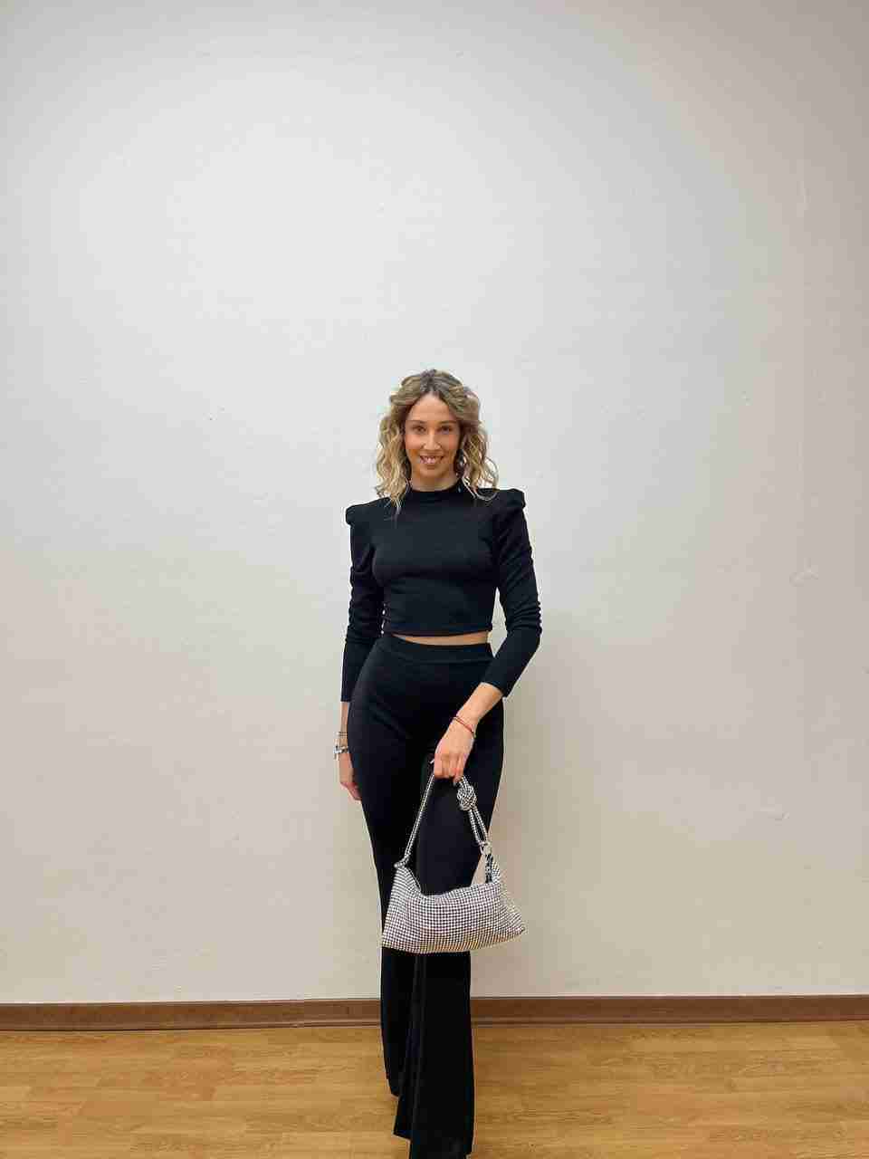 Leggins a zampa in lurex