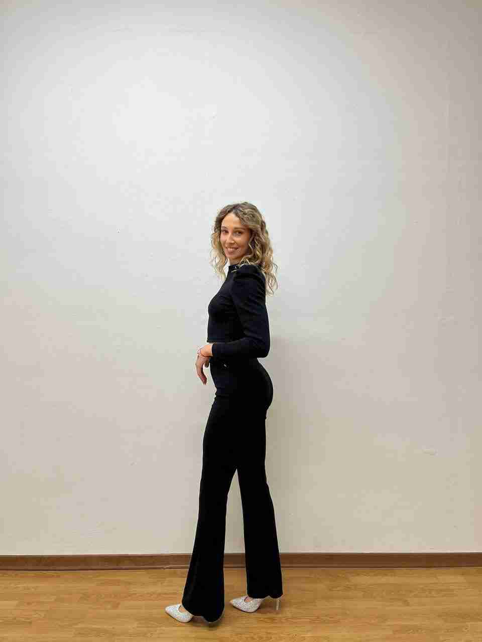 Leggins a zampa in lurex