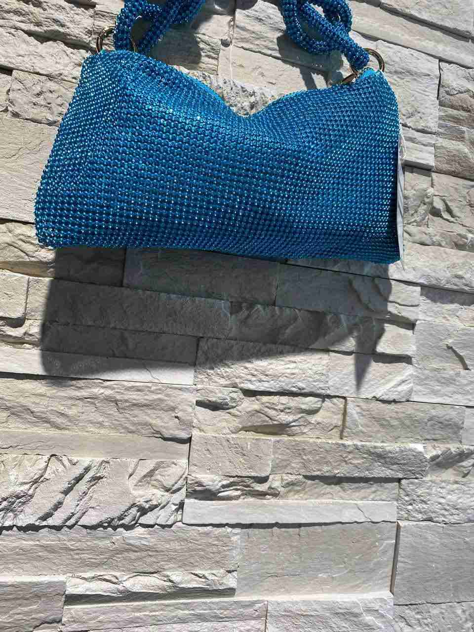 Borsetta strass mini con manico nodato