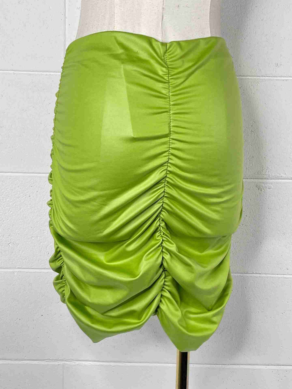 Gonna ecopelle drappeggiata