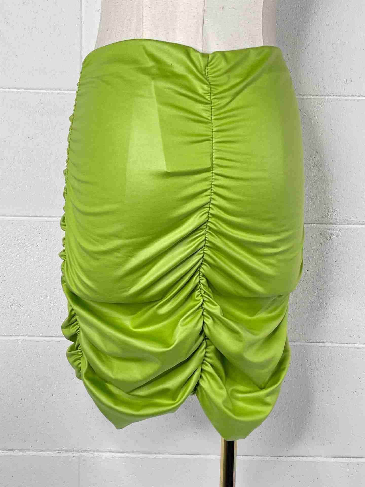 Gonna ecopelle drappeggiata