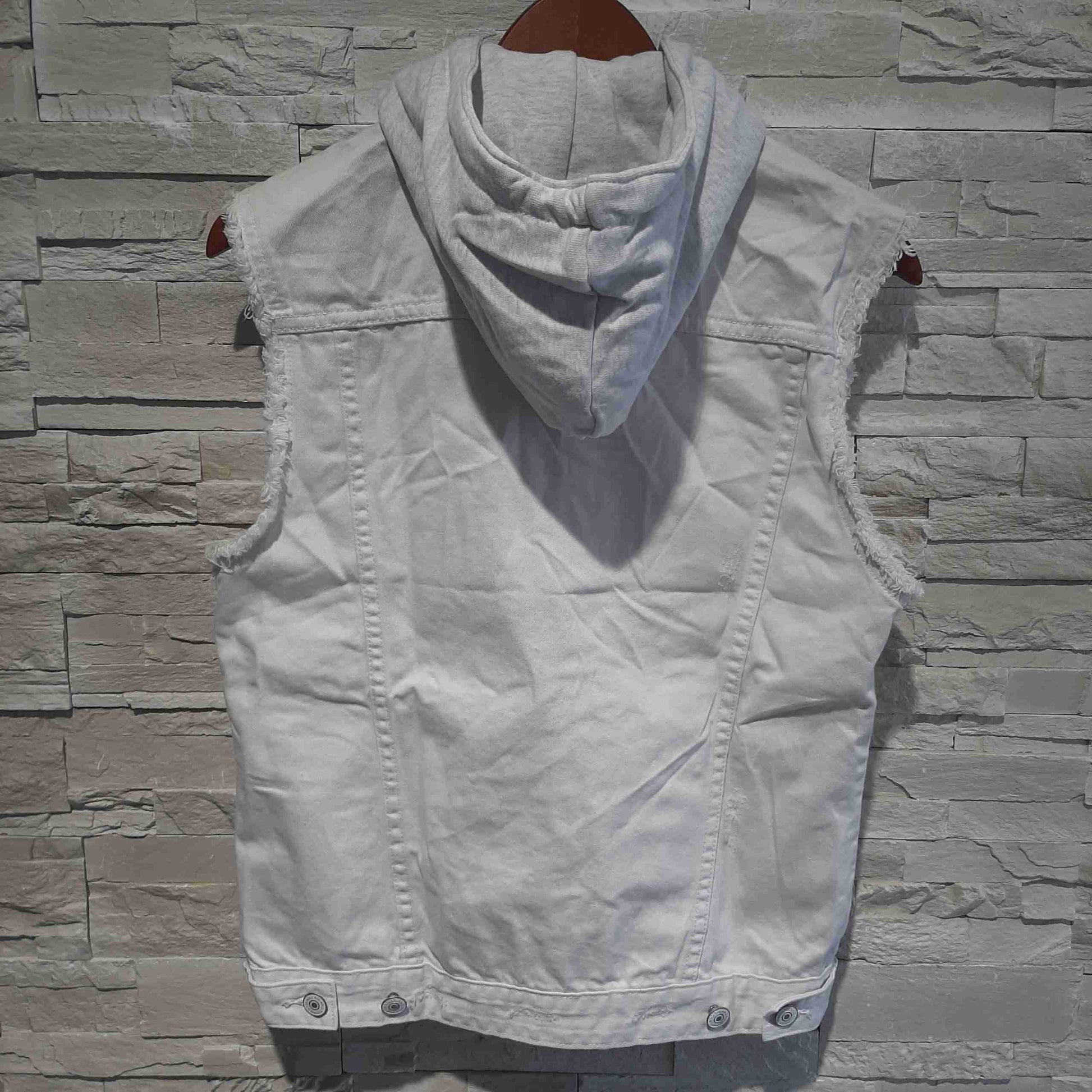 Gilet in jeans bianco
