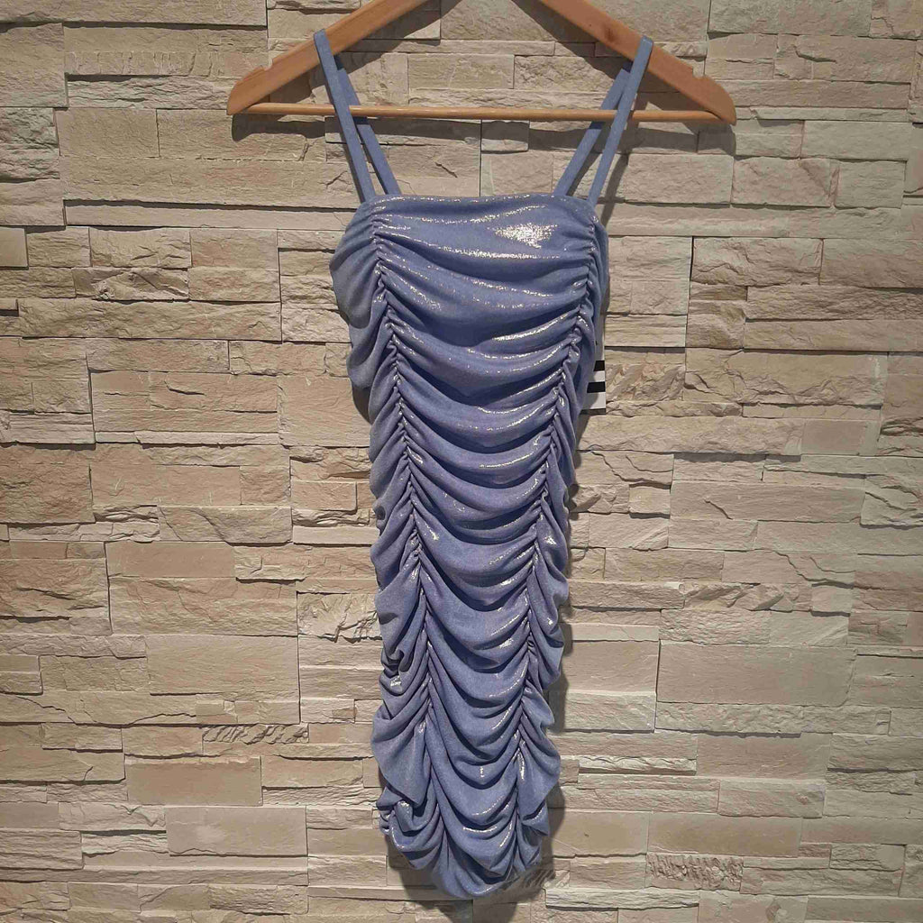 Abito drappeggiato satinato