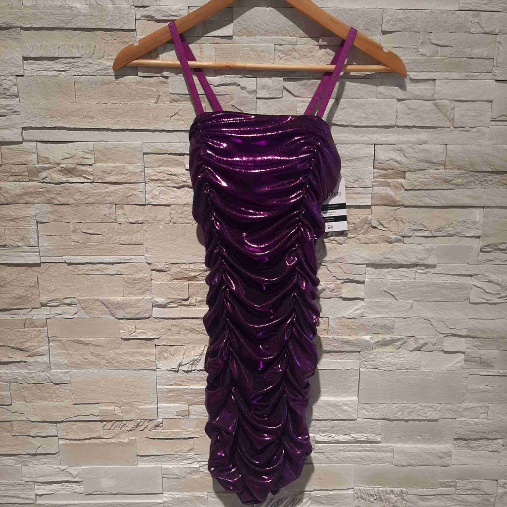 Abito drappeggiato satinato