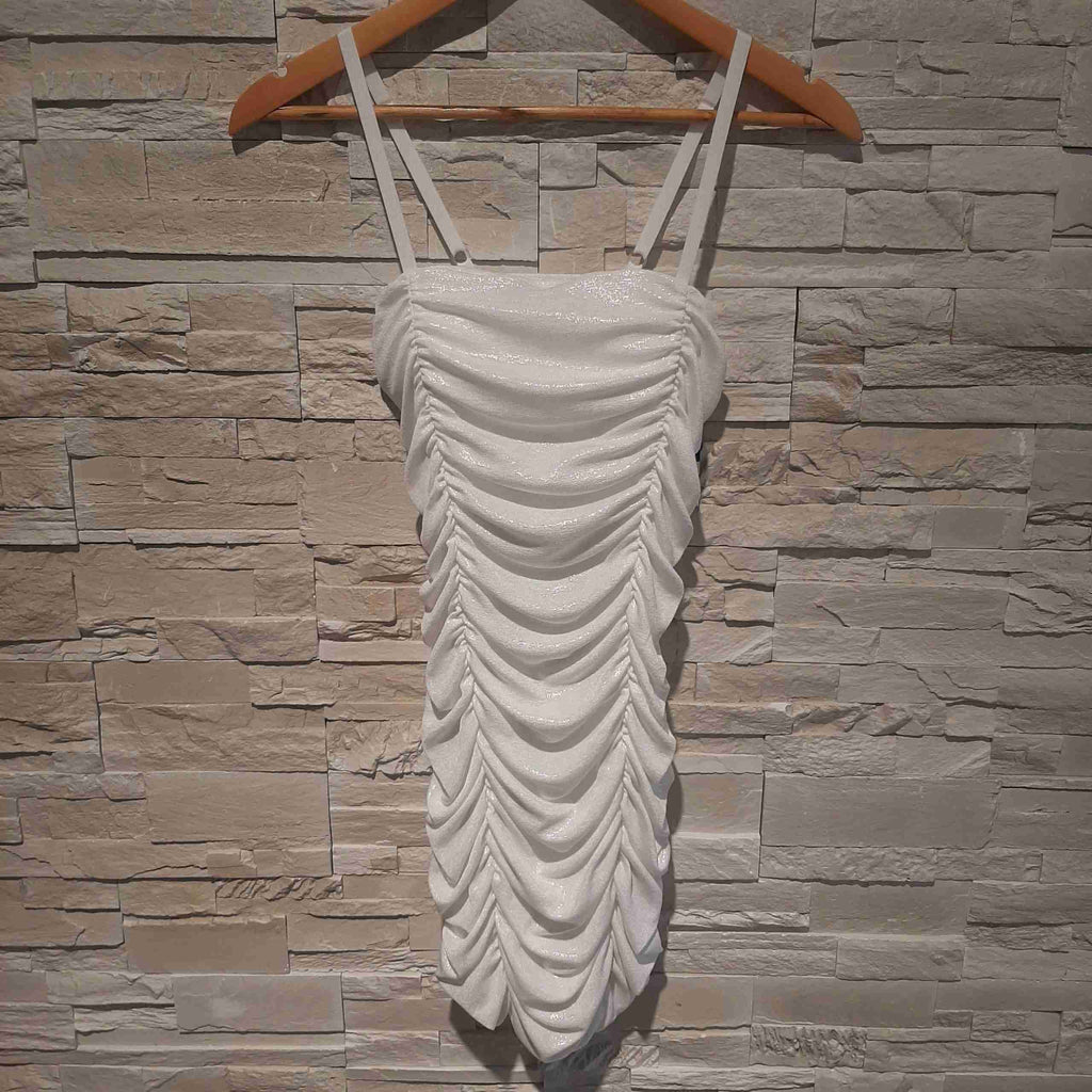 Abito drappeggiato satinato