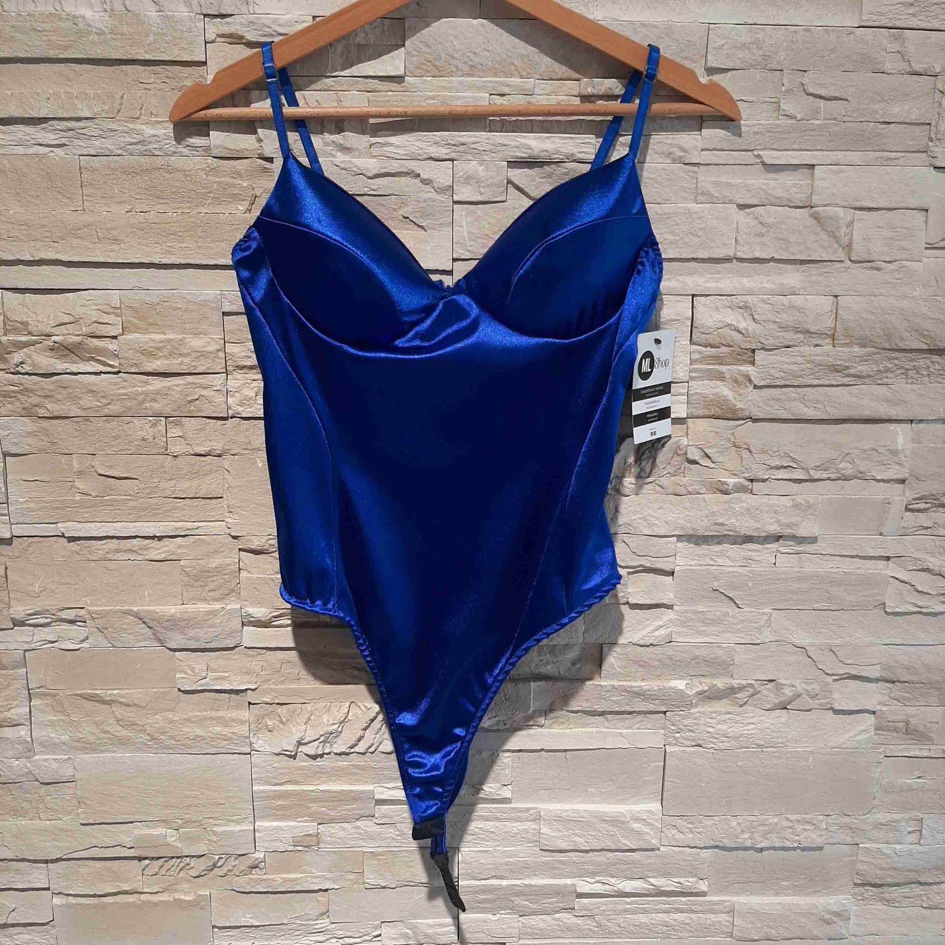 Body a corsetto in raso
