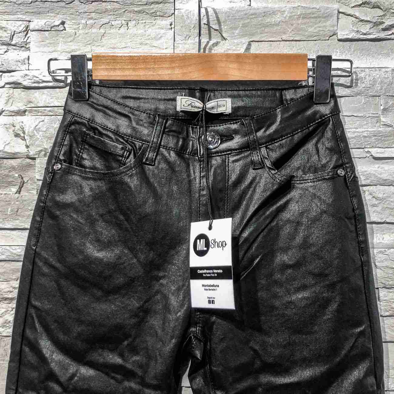 Jeans push up ecopelle