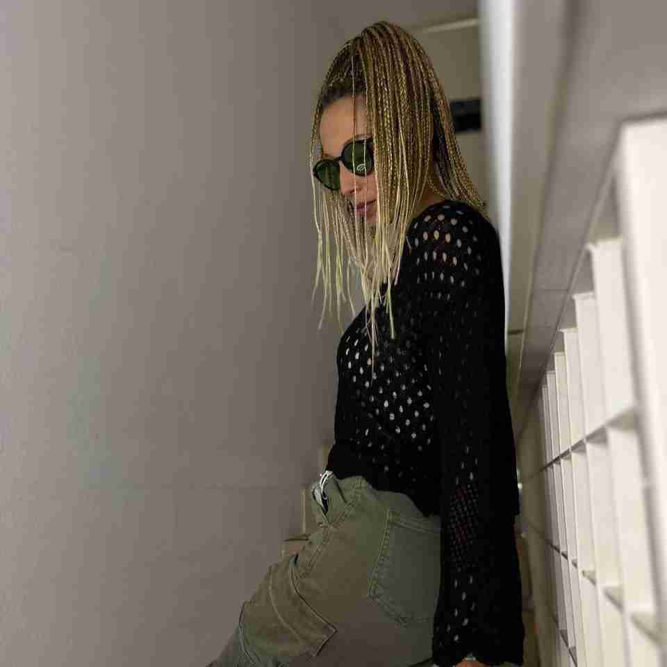 Pullover in maglia traforata
