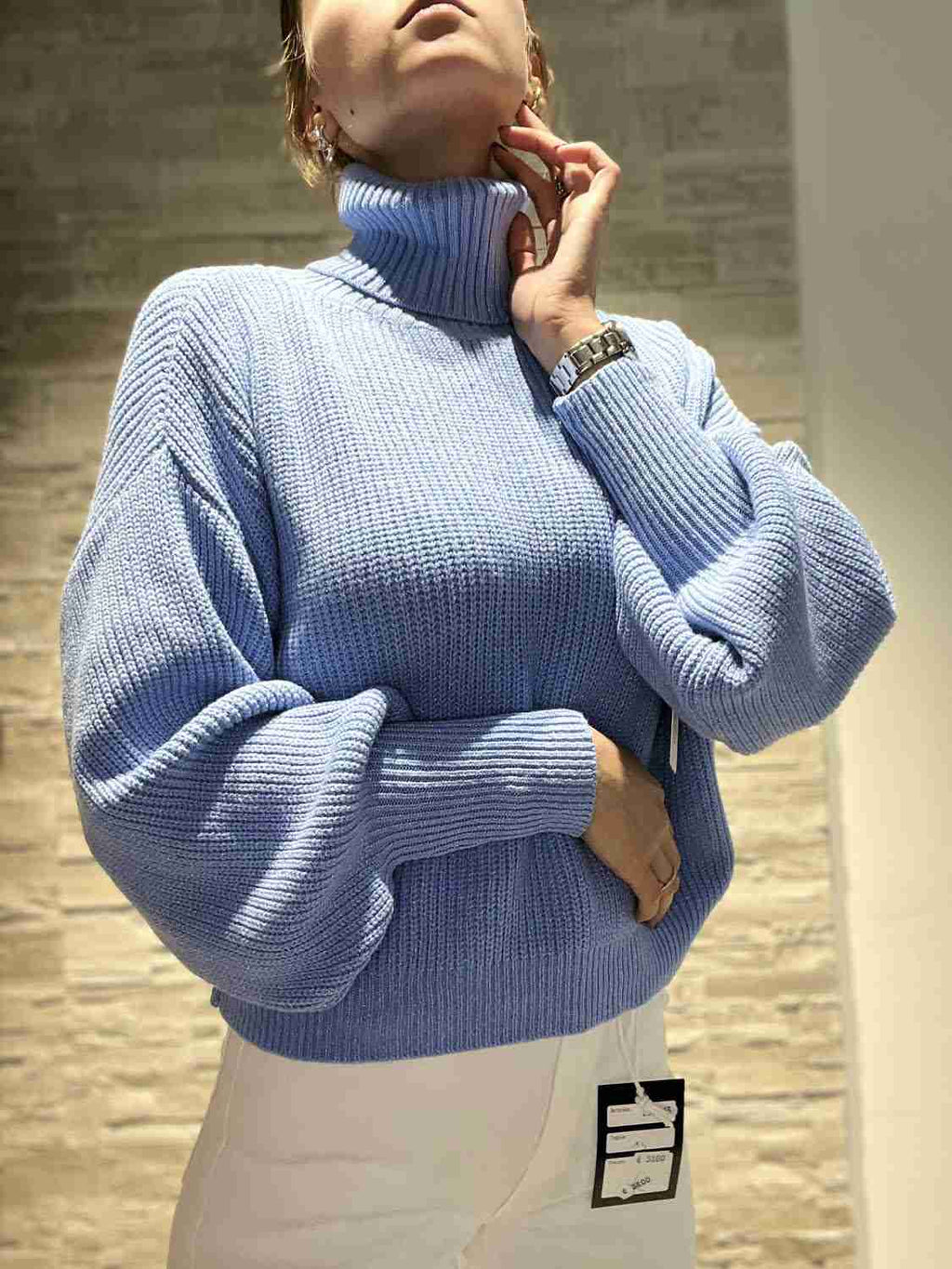Maglione dolcevita lurex