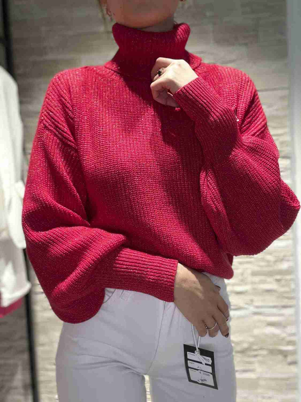 Maglione dolcevita lurex