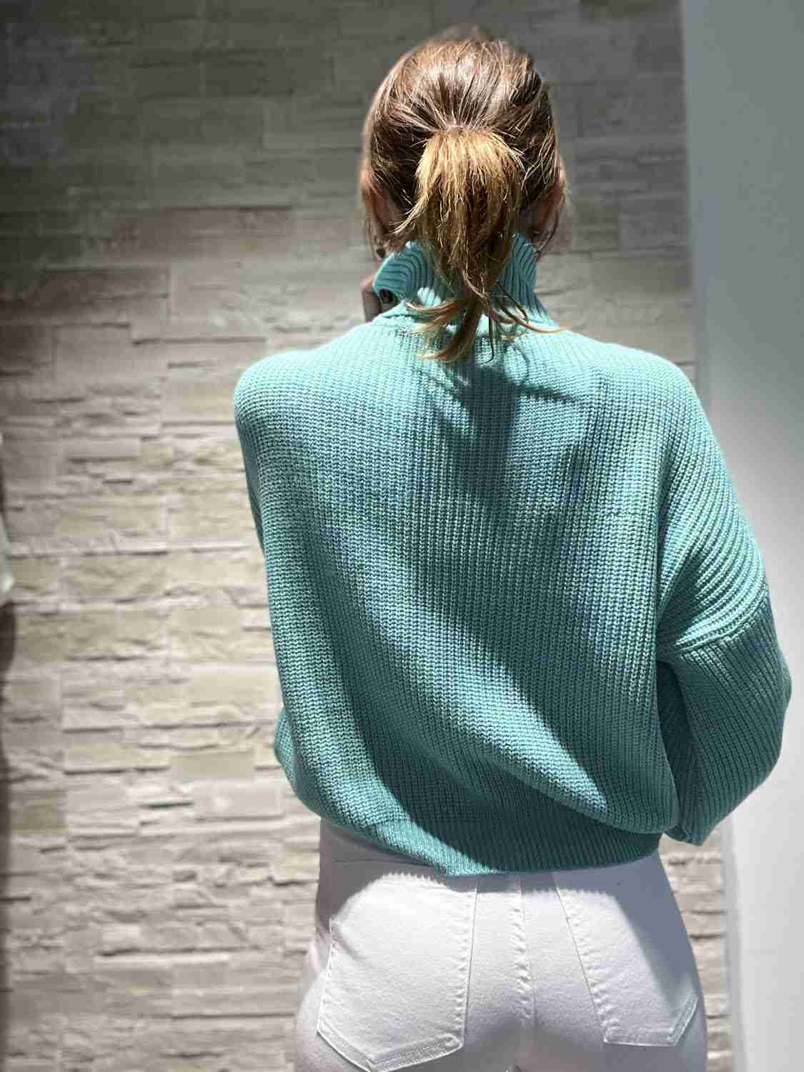 Maglione dolcevita lurex