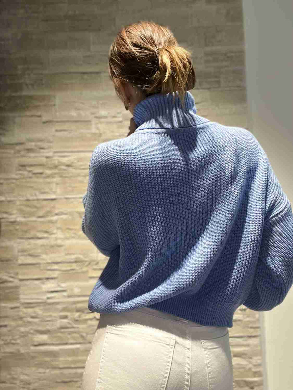 Maglione dolcevita lurex