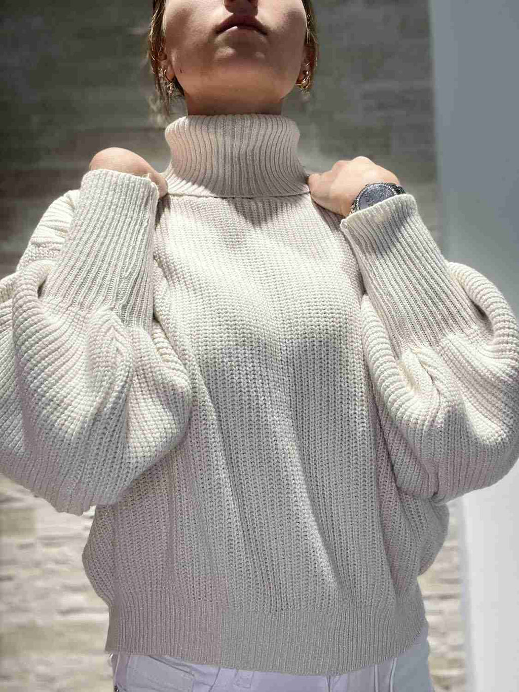 Maglione dolcevita lurex