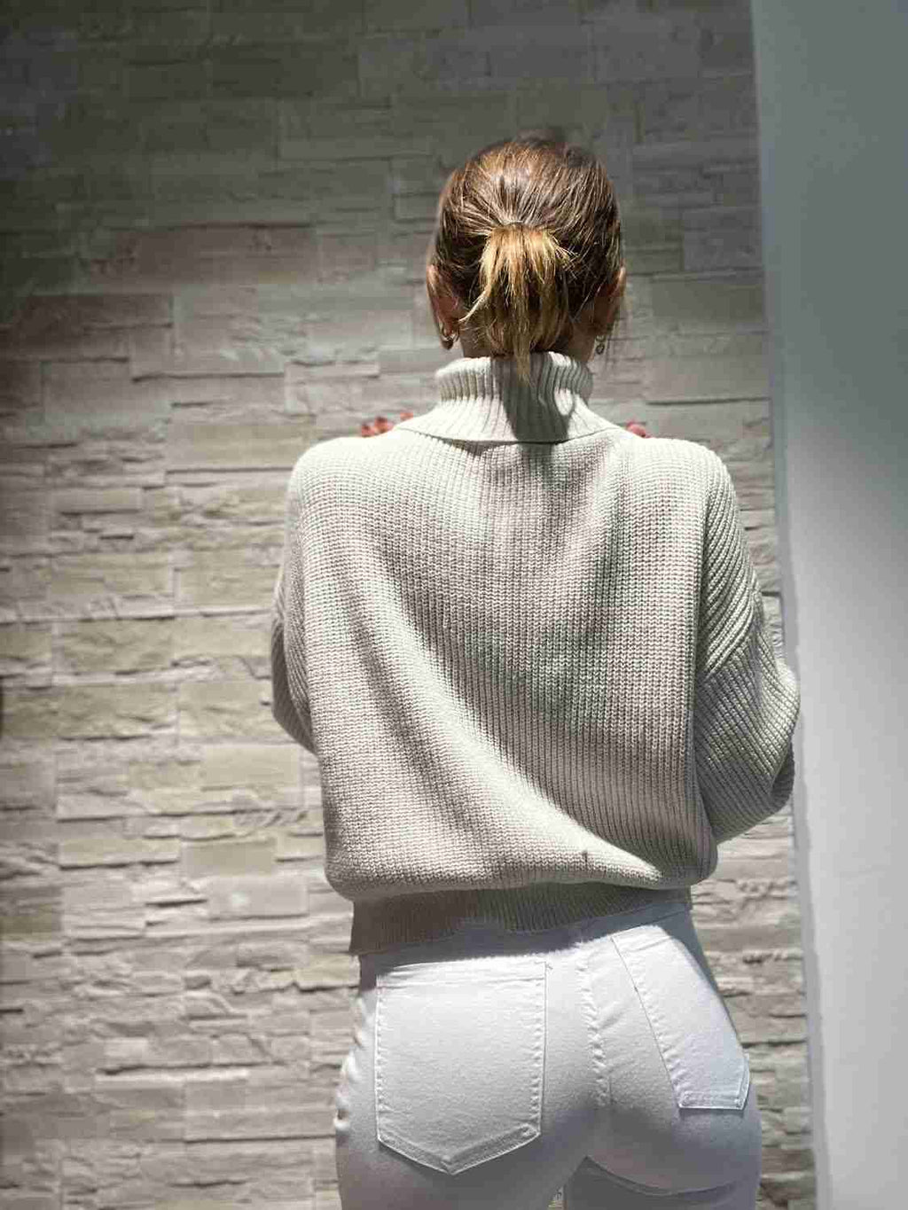 Maglione dolcevita lurex